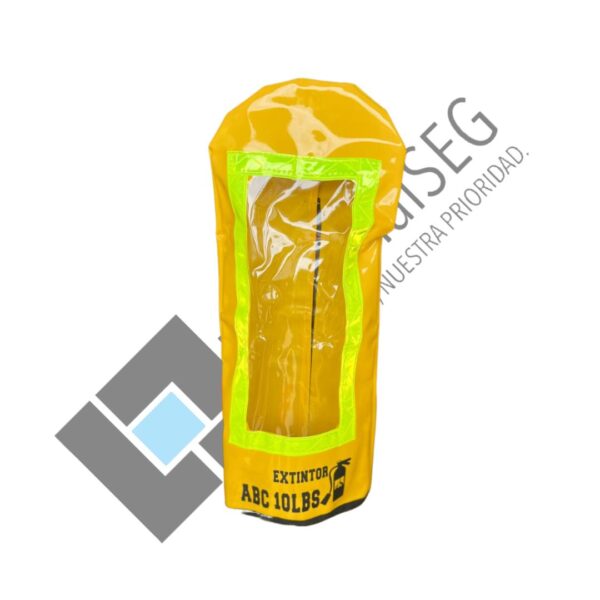 Forro plástico amarillo para extintor 10 lb - Image 3